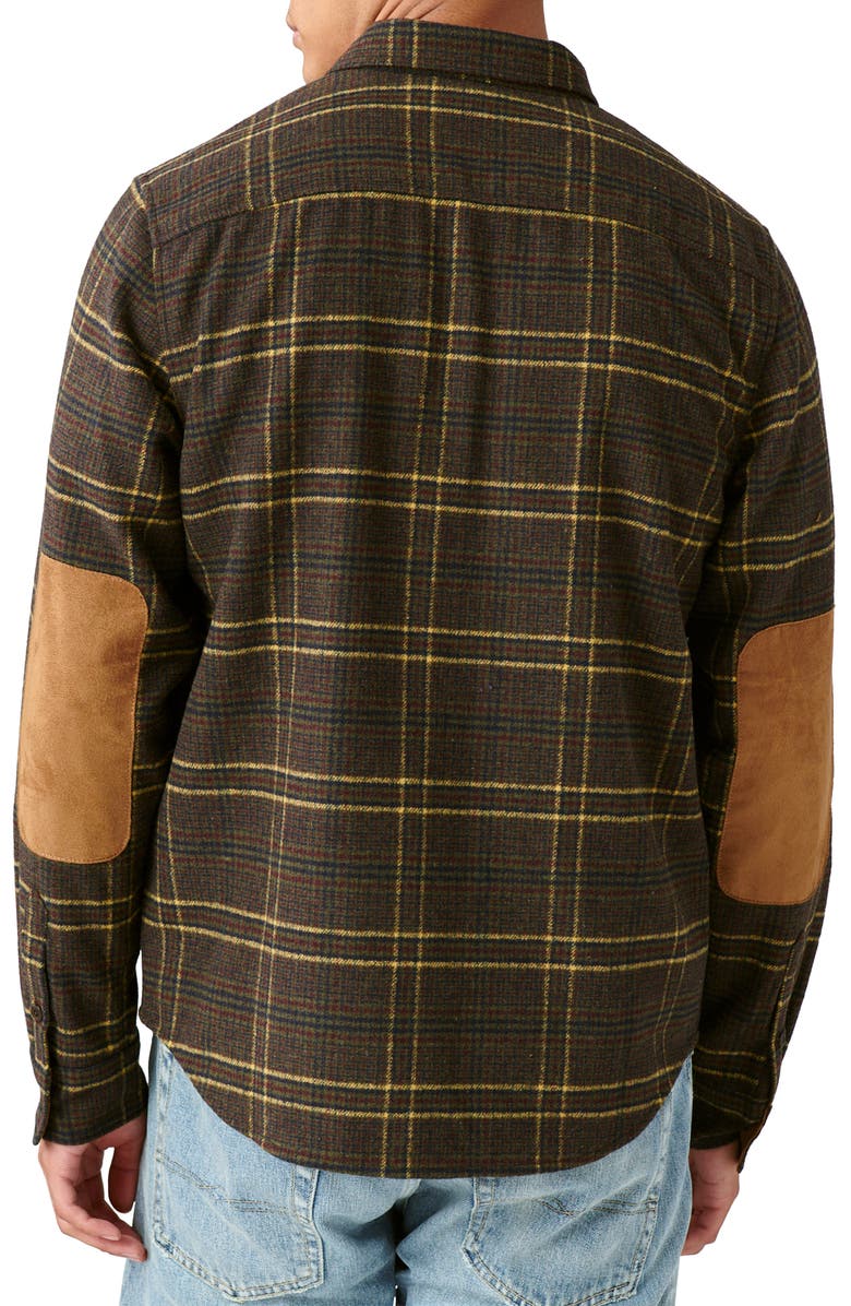 Lucky Brand Plaid Overshirt, Alternate, color, Brown Plaid