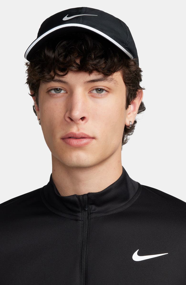 Nike Dri-FIT Half Zip Running Top, Alternate, color, Black/ Reflective Silver