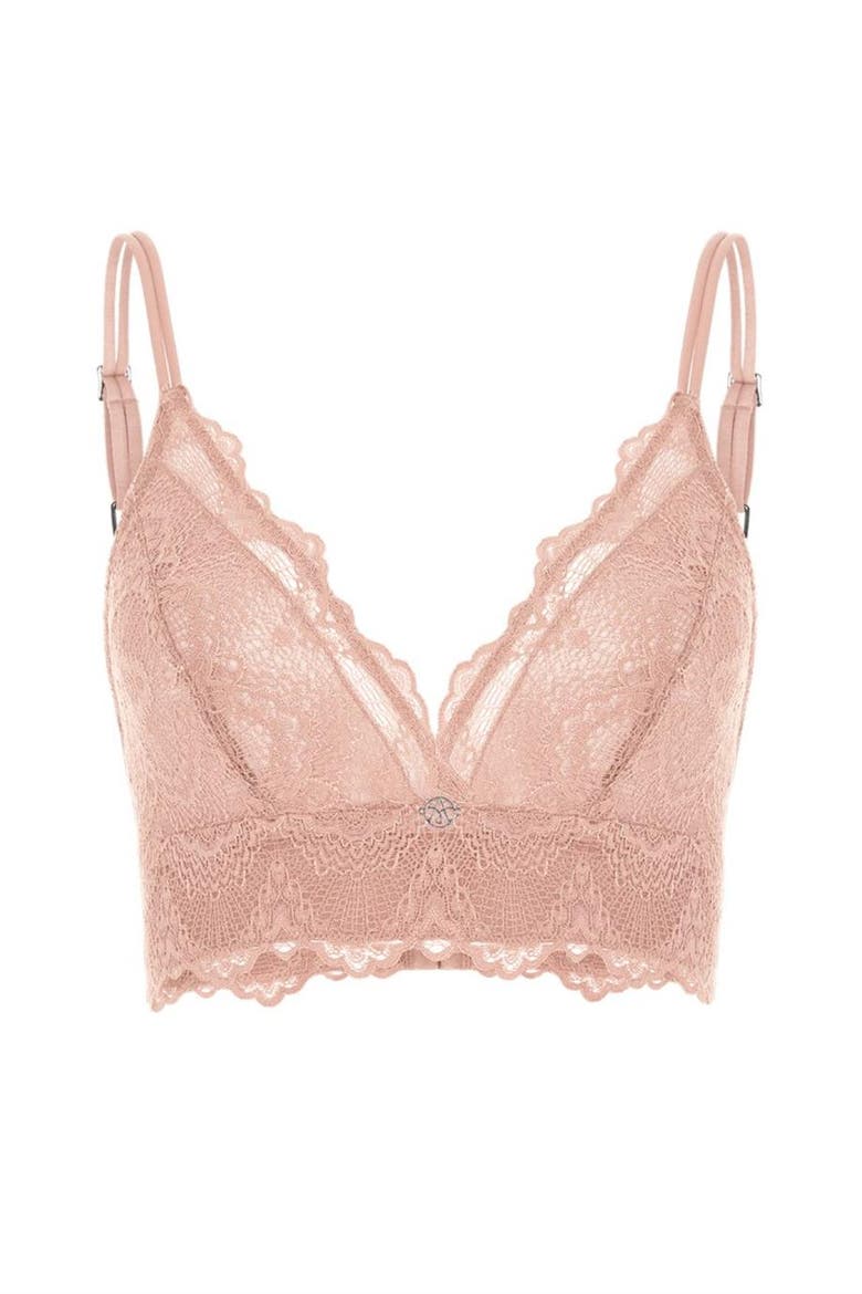 Flame Deep Plunge Bralette, Main, color, Nude Pink