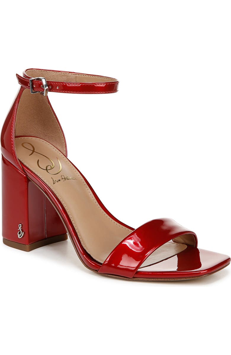 Sam Edelman Daniella Ankle Strap Sandal, Main, color, Passion Red
