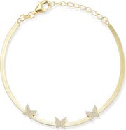 SPHERA MILANO Pavé Cubic Zirconia Butterfly Station Bracelet