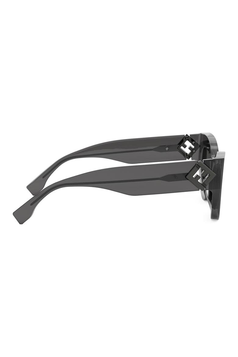 FF Diamonds 52mm Cat Eye Sunglasses, Alternate, color, GREY/ OTHER / SMOKE