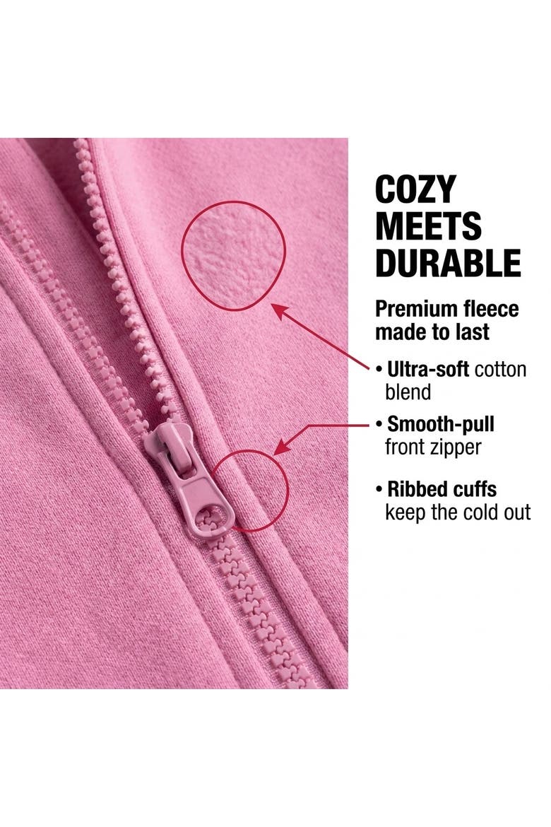 Sonic The Hedgehog Amy Rose Girls' Fleece Zip-up Hoodie (toddler, Little Kid & Big Kid), Alternate, color, Amy Rose Pink