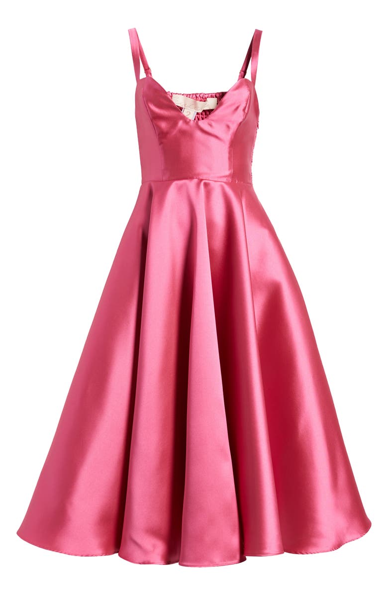 Hutch Plunge Satin Maxi Cocktail Dress, Alternate, color, 