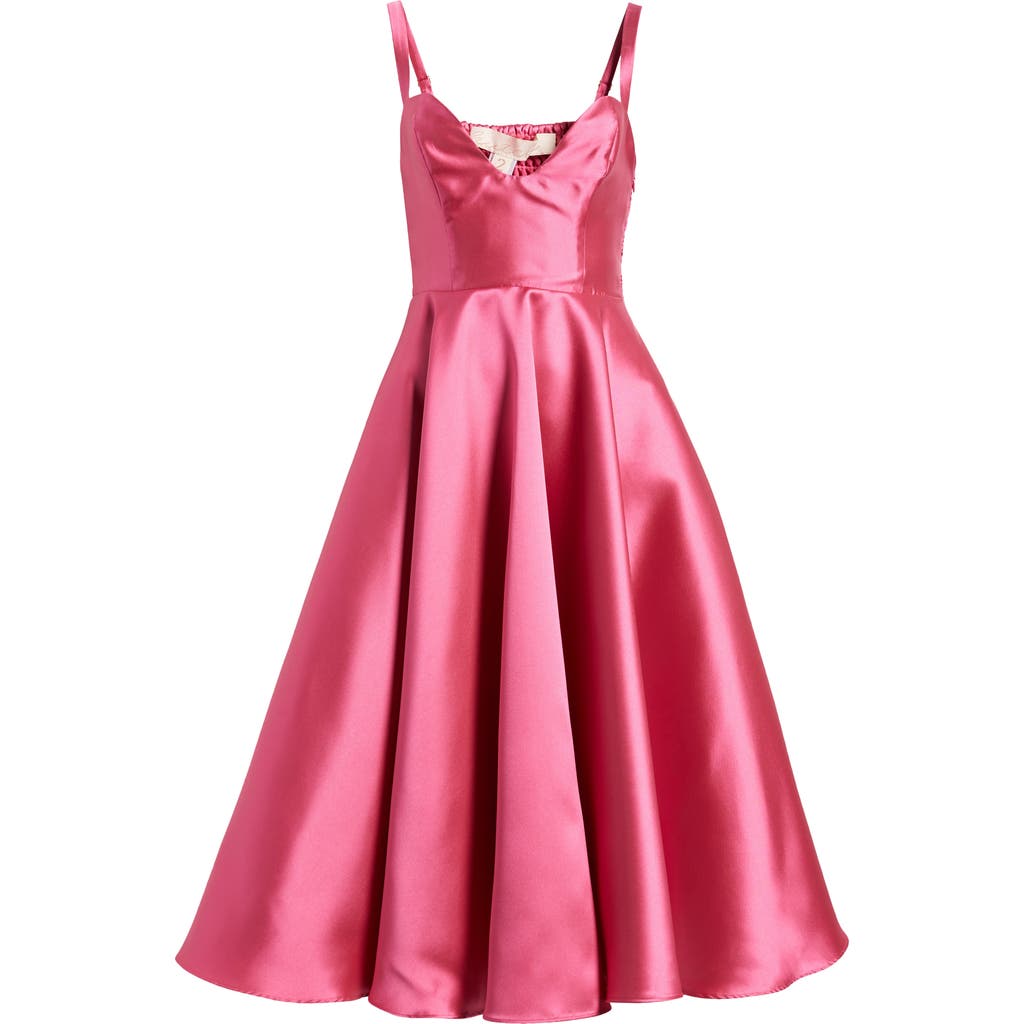 Hutch Plus Size Lonnie Fit & Flare Midi Dress In Hot Pink