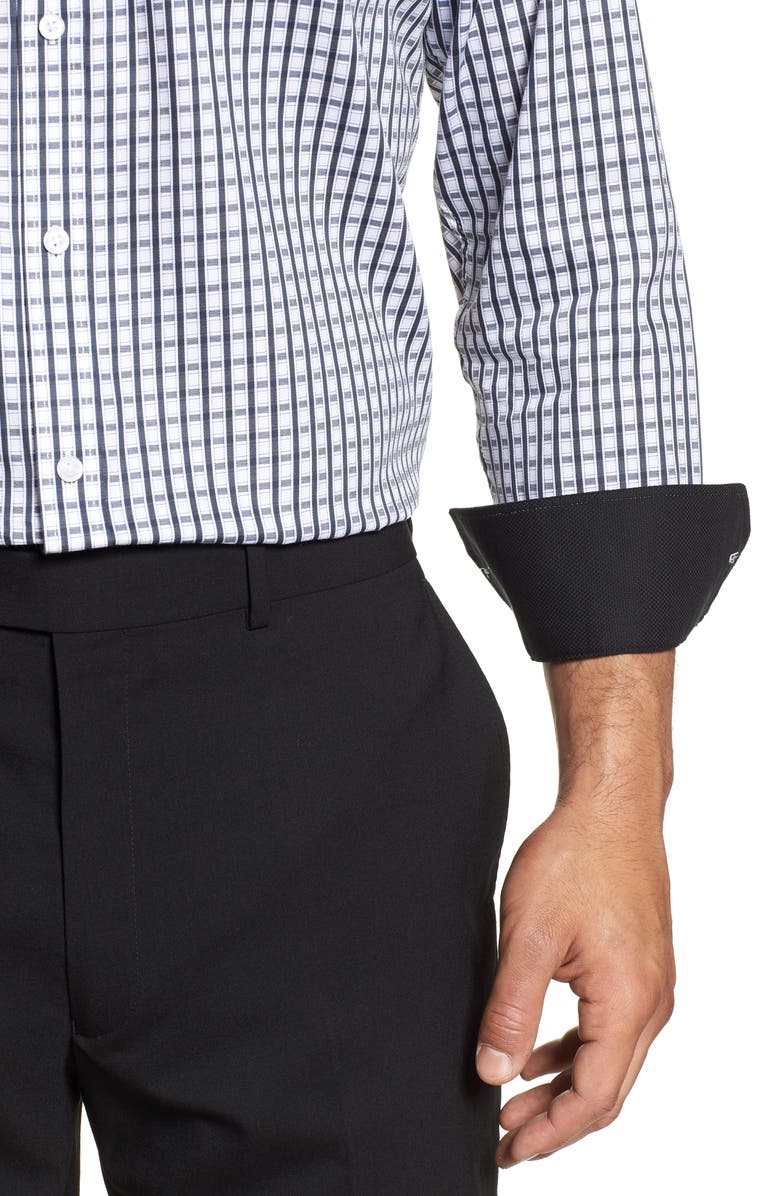 English Laundry Trim Fit Check Dress Shirt, Alternate, color, 