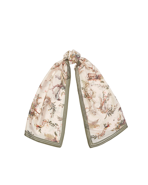 Fable England Wonderland Toile Silky Scarf In Neutral