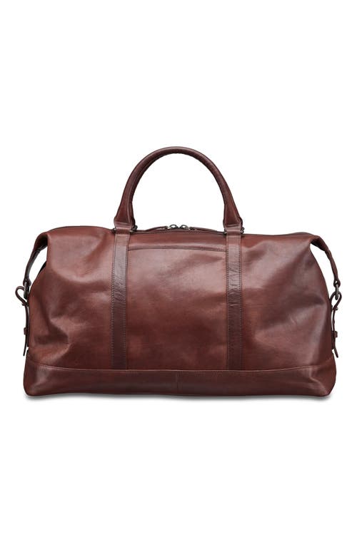 Mancini Carry-on Leather Duffle Bag In Brown