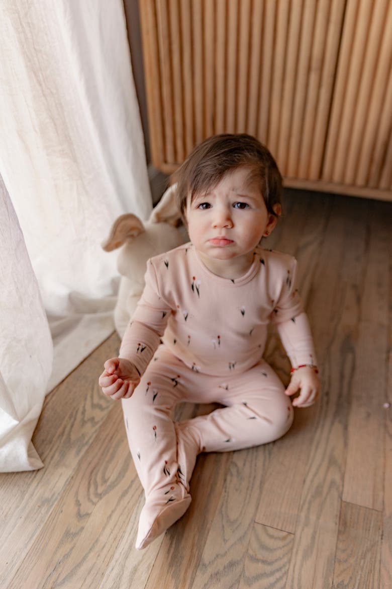 Scooter and Tulip Printed Cotton Romper, Alternate, color, Dark Almond