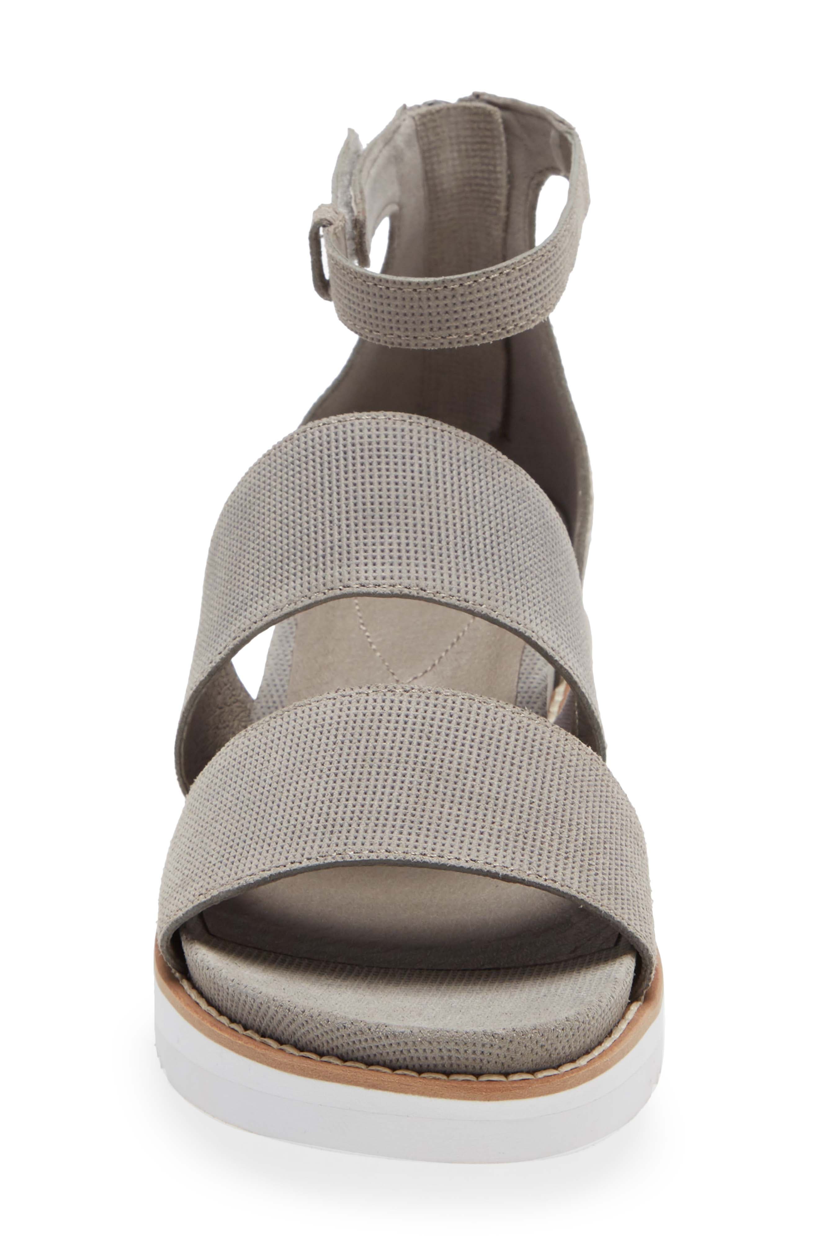 Keno Platform Sandal, Alternate, color, MOON LEATHER