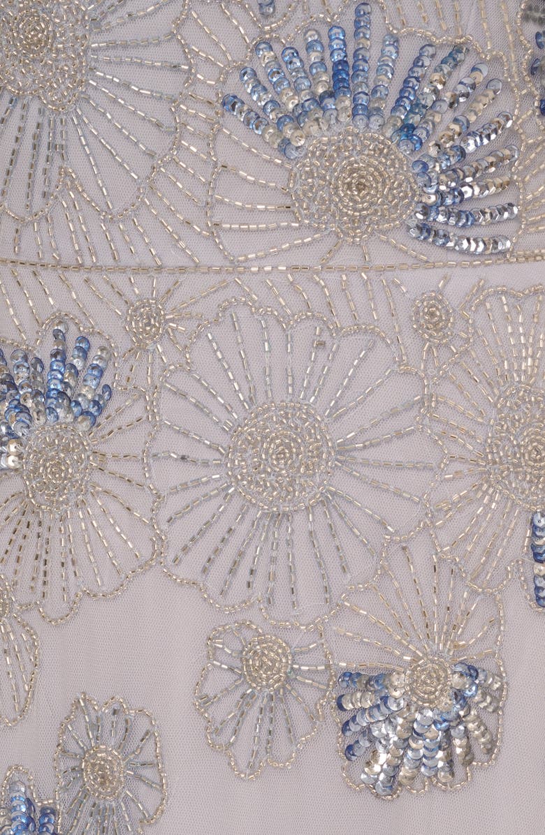 Adrianna Papell Beaded One-Shoulder Trumpet Gown, Alternate, color, 