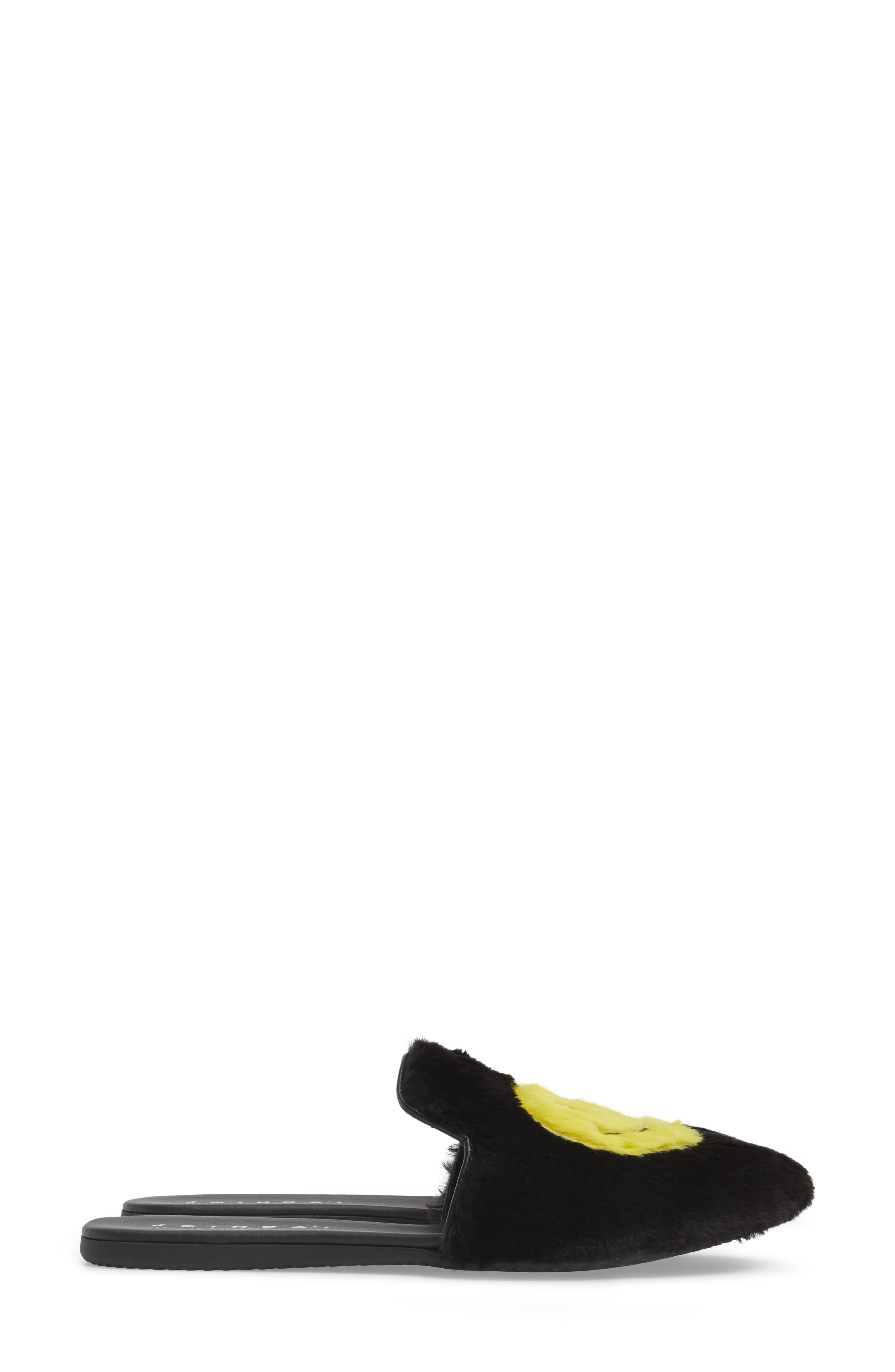 JOSHUA SANDERS Smile Genuine Rabbit Fur Loafer Mule, Alternate, color, 