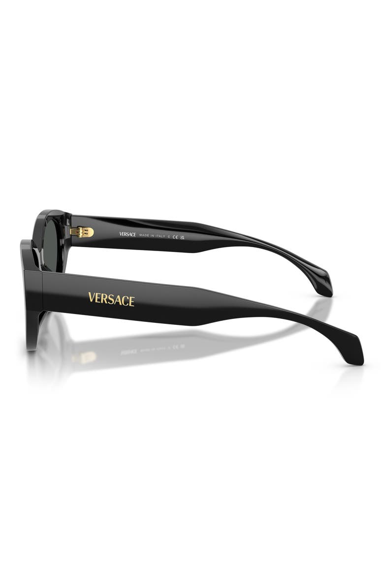56mm Gradient Oval Sunglasses, Alternate, color, BLACK/ DARK GREY