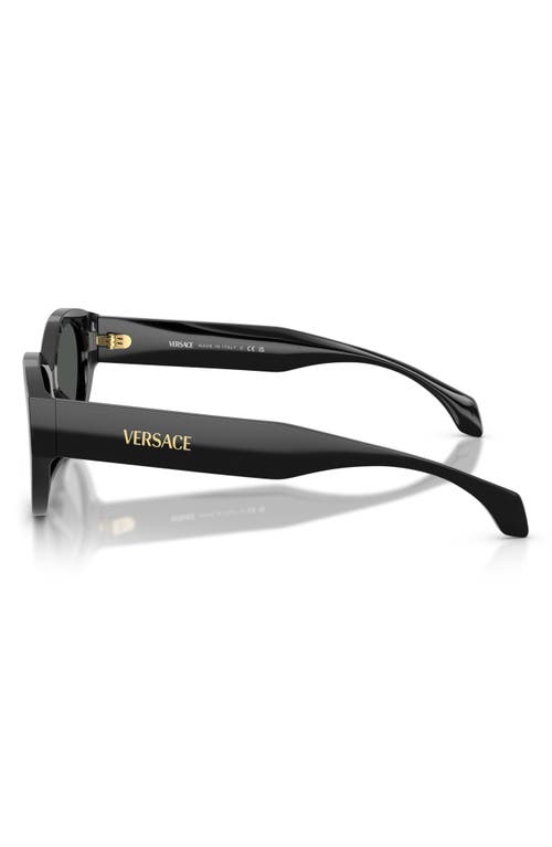 Versace 56mm Gradient Oval Sunglasses In Black