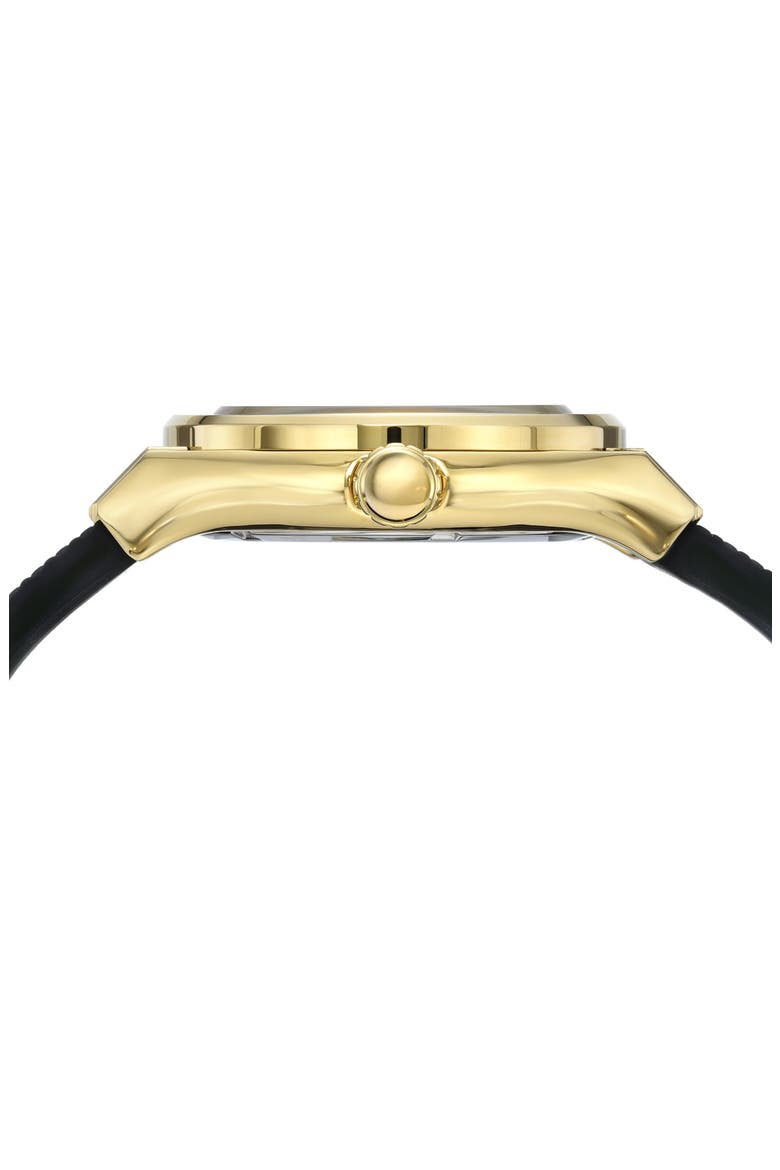 Cruz Silicone Strap Watch, 45mm, Alternate, color, BLACK