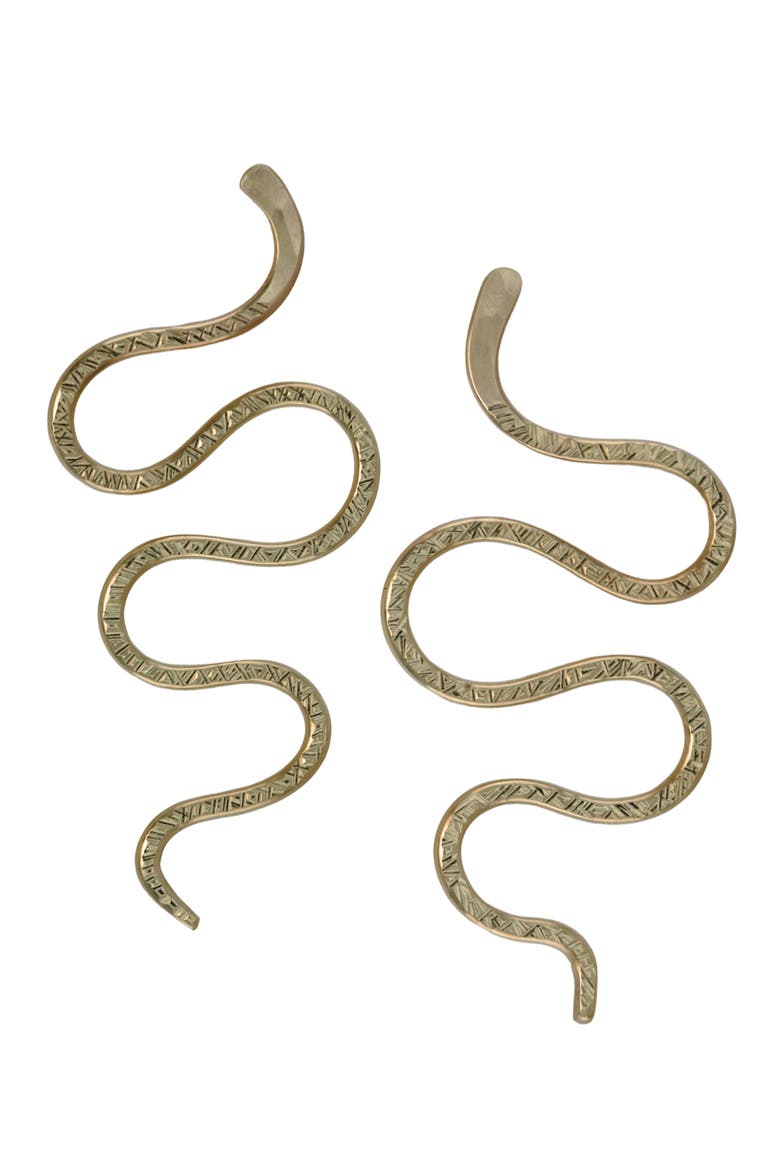 Serpent Earrings, Main, color, 14K Gold Filled