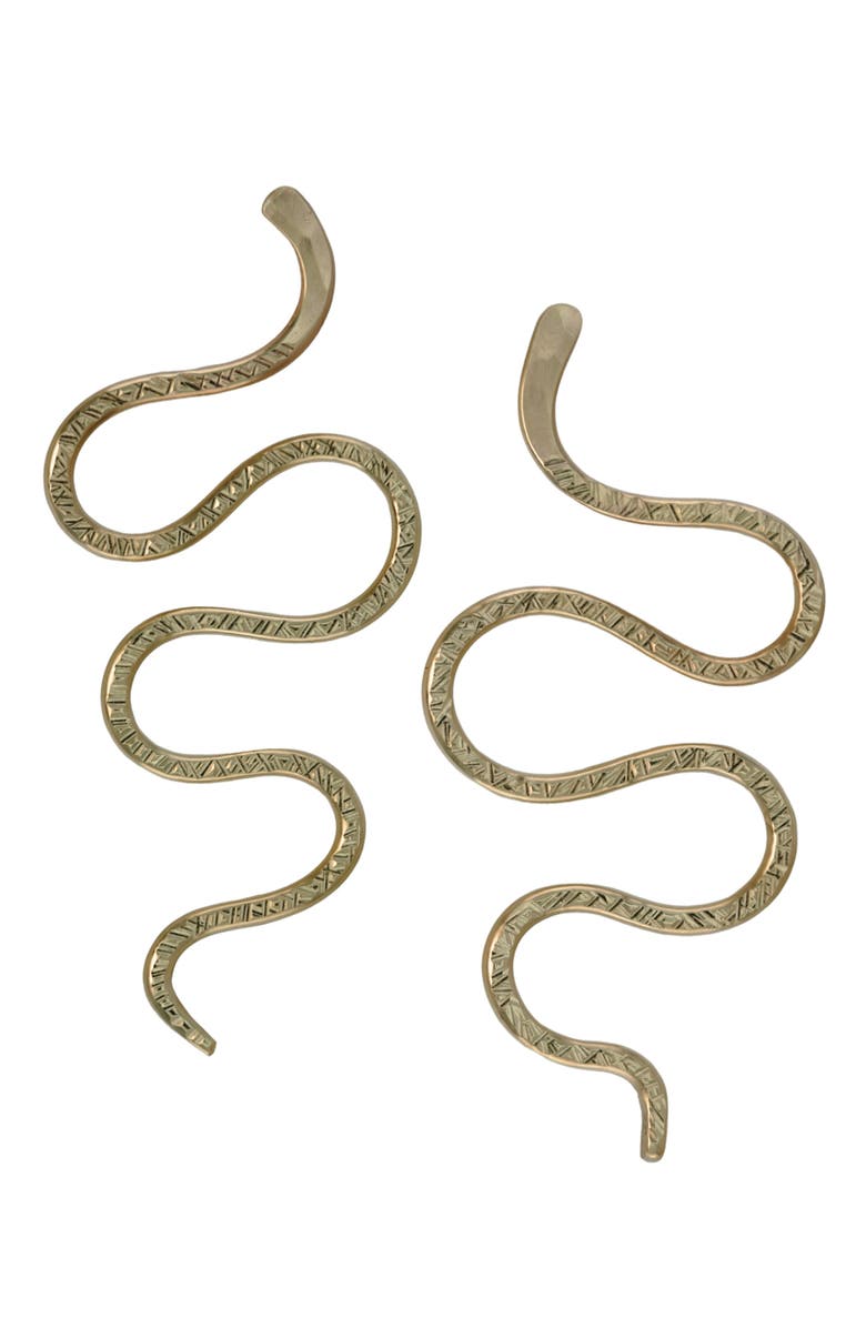 ALBISIA Serpent Earrings, Main, color, 14K Gold Filled