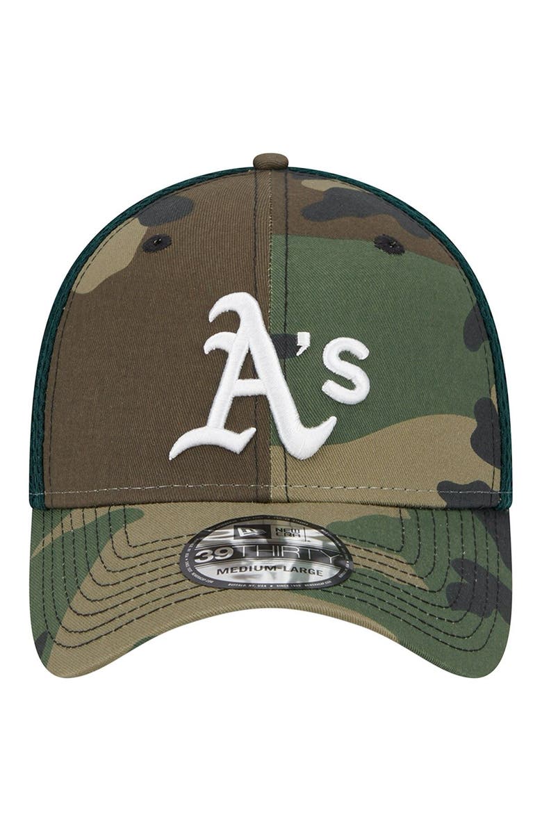 New Era Men's New Era Camo Oakland Athletics Team Neo 39THIRTY Flex Hat, Alternate, color, 
