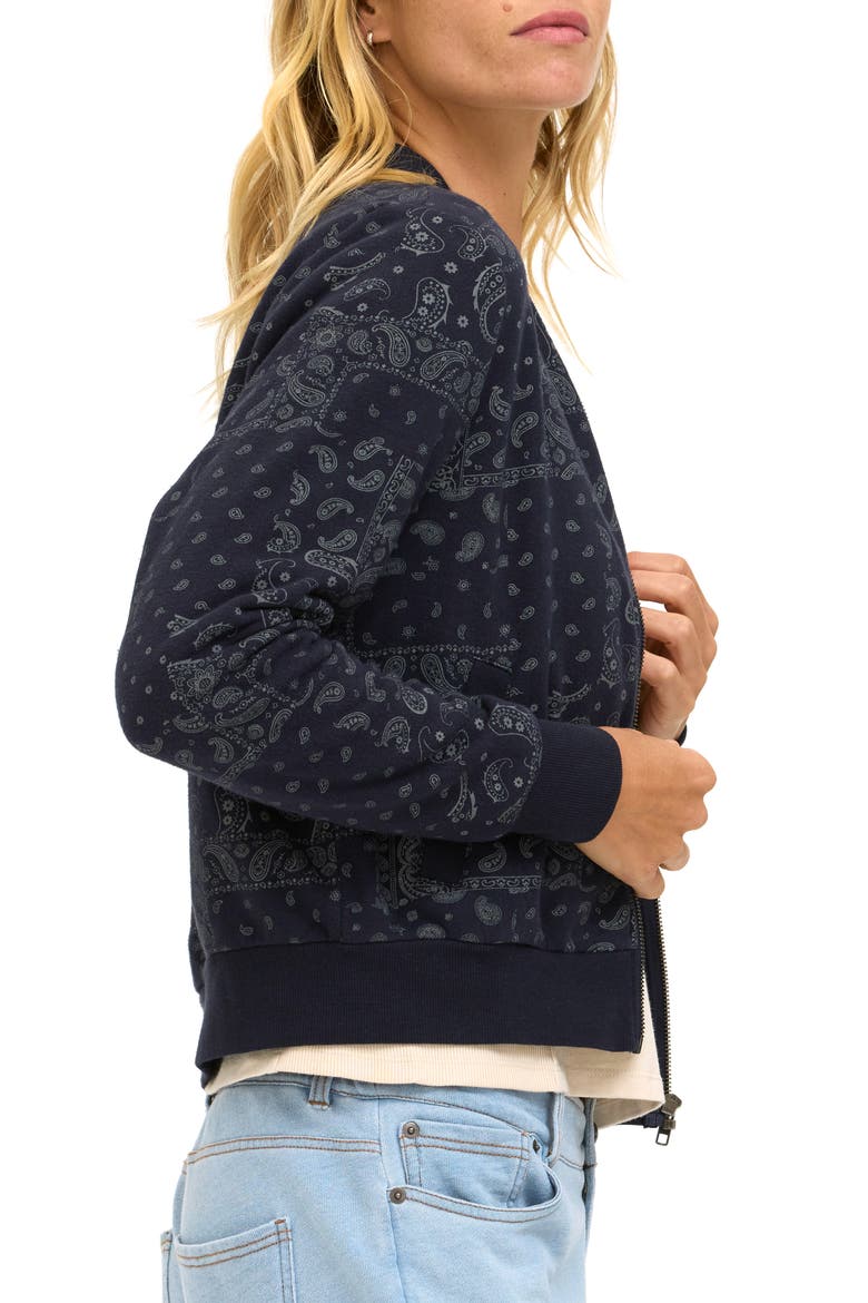 Maida Classic Paisley Bomber Jacket, Alternate, color, GALAXY