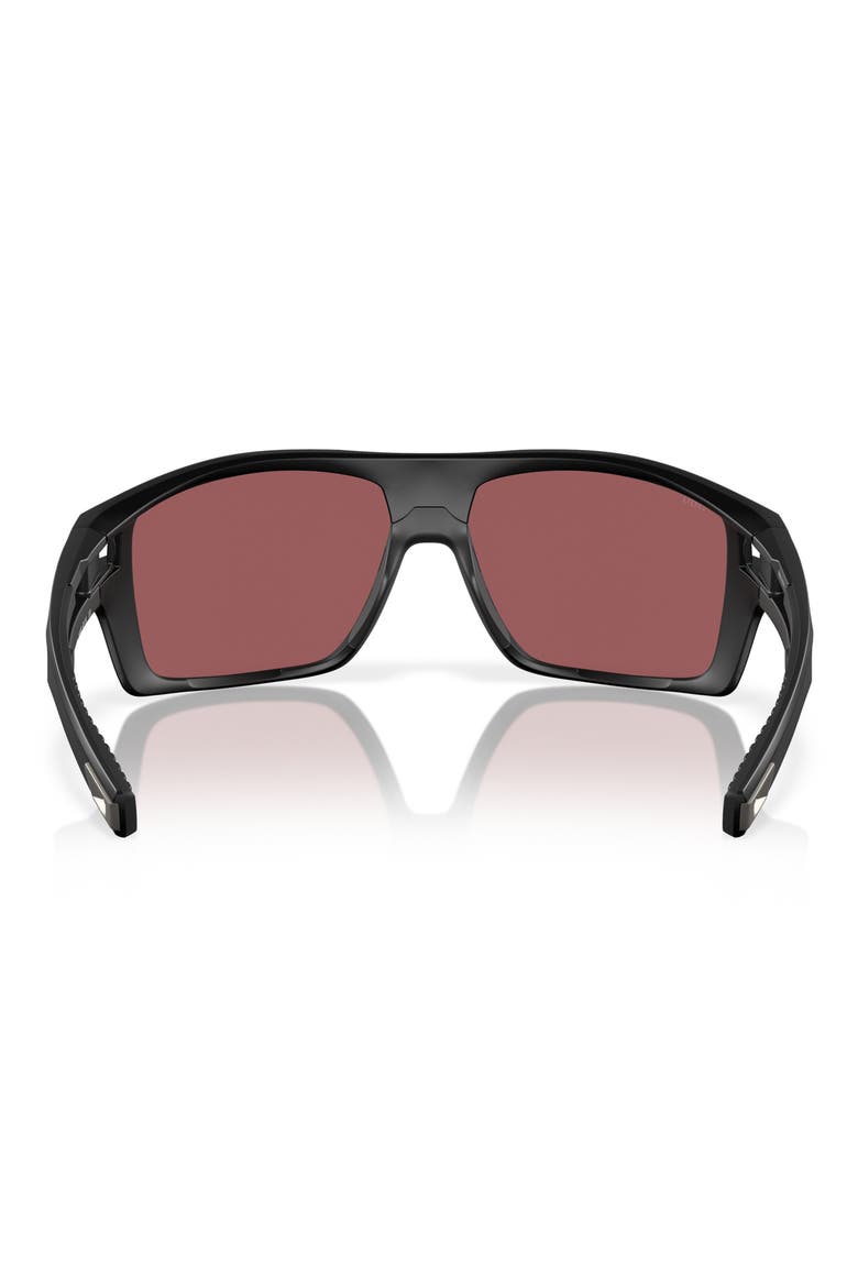 62mm Square Sunglasses, Alternate, color, MATTE BLACK/ GOLD MIRROR