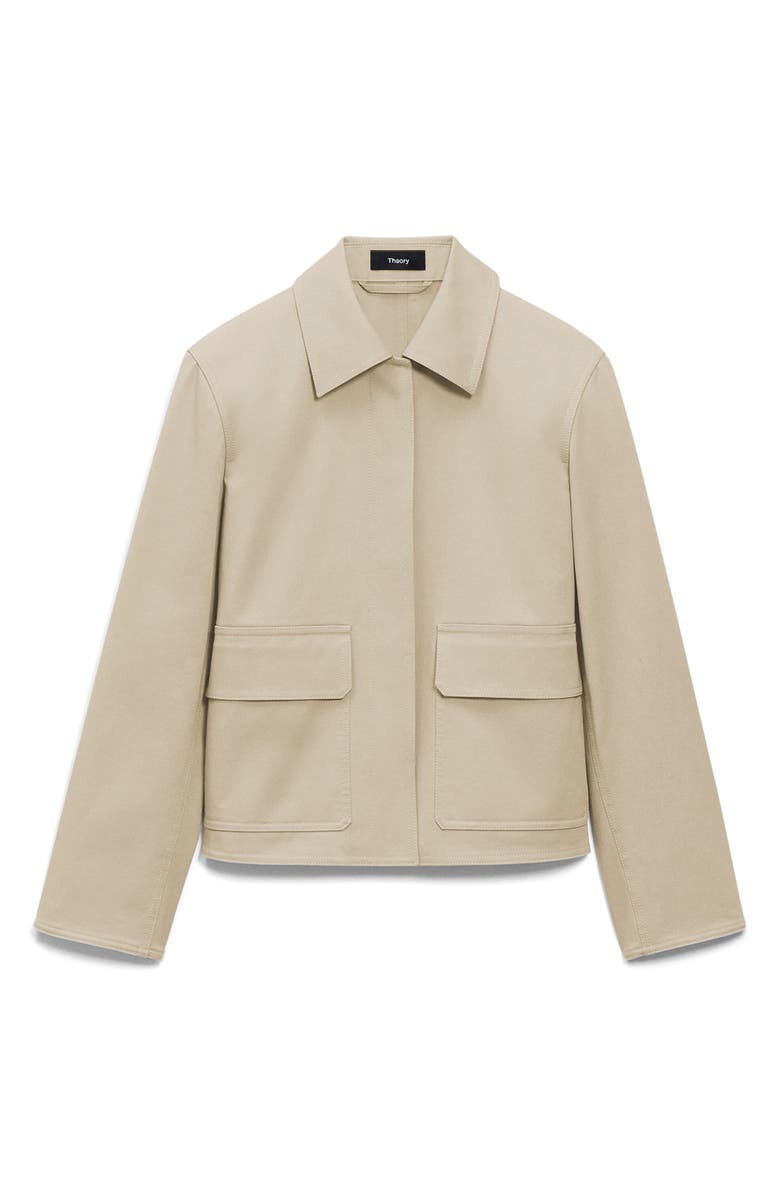 Theory Boxy Stretch Cotton Jacket, Alternate, color, 