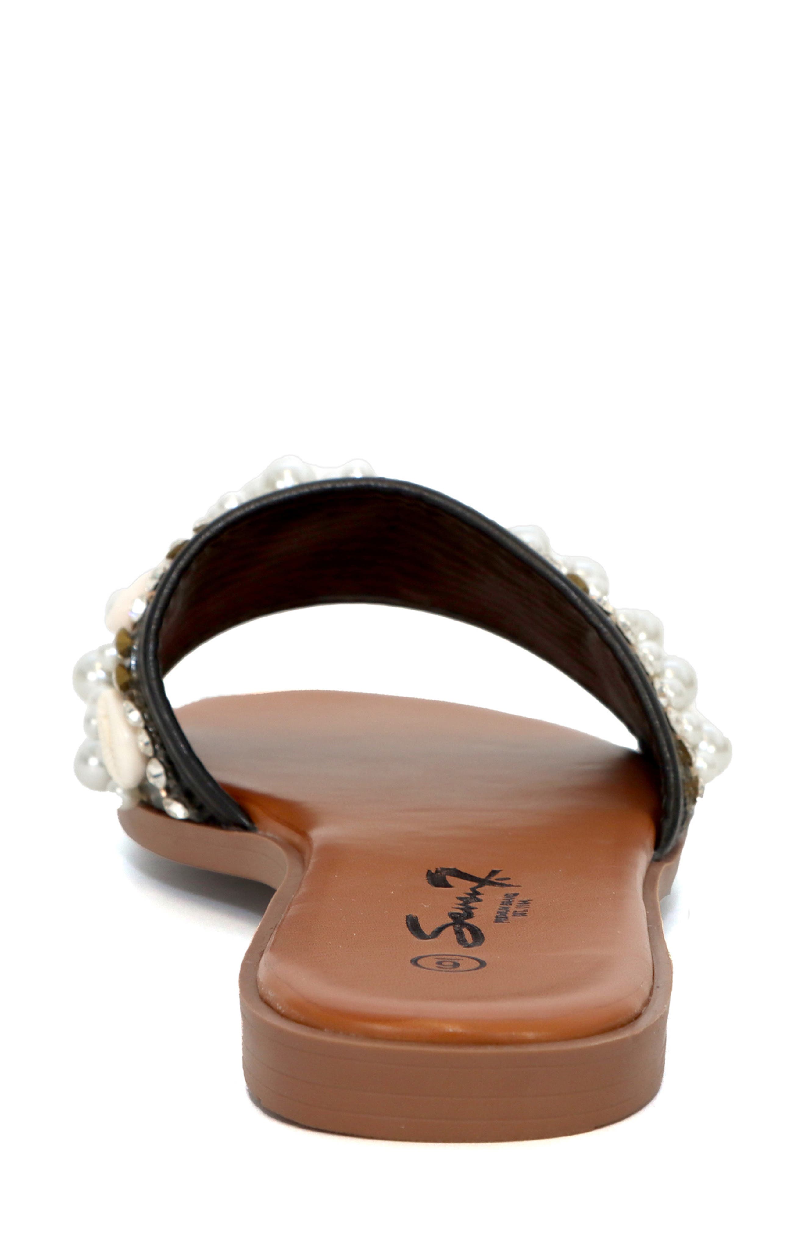 Seven7 Embellished Slide Sandal, Alternate, color, Black