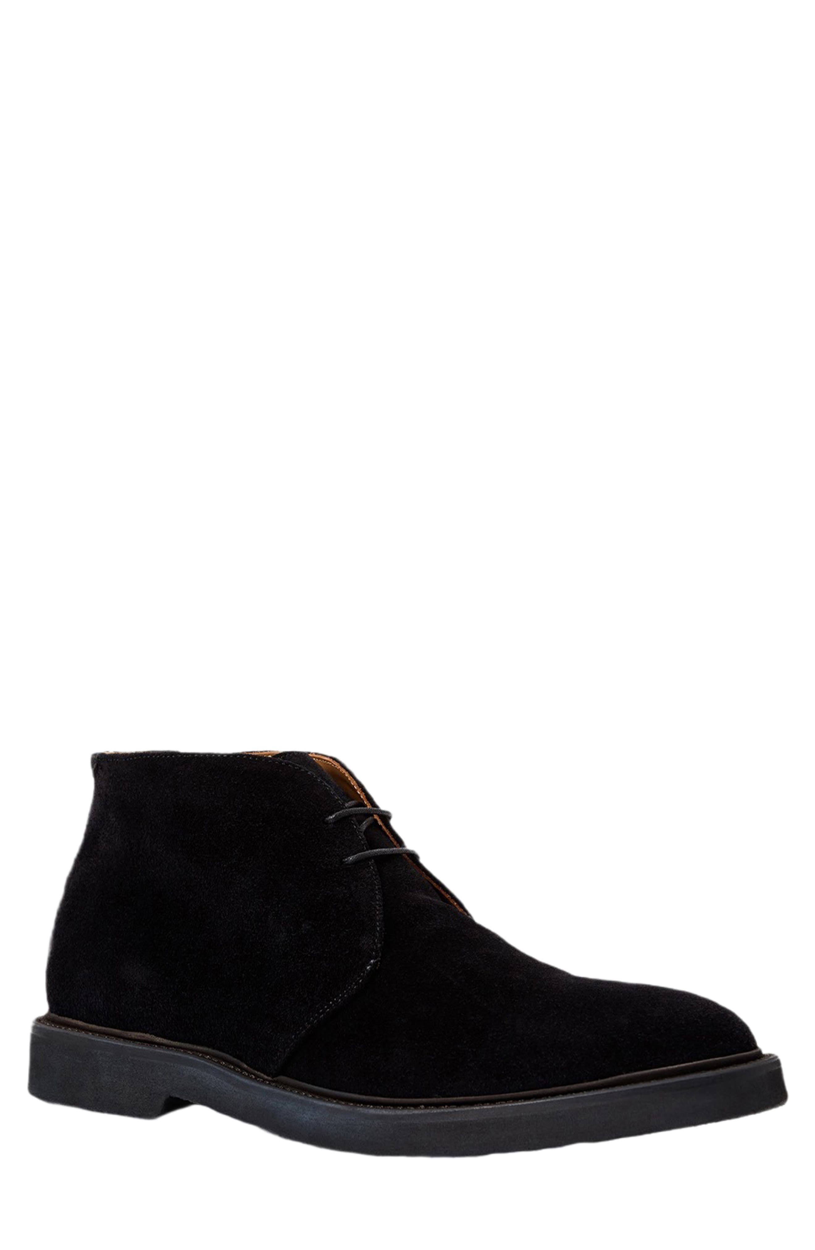 Aquatalia Golliard Water Resistant Chukka Boot, Main, color, Black Suede