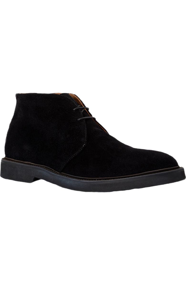 Aquatalia Golliard Water Resistant Chukka Boot, Main, color, Black Suede
