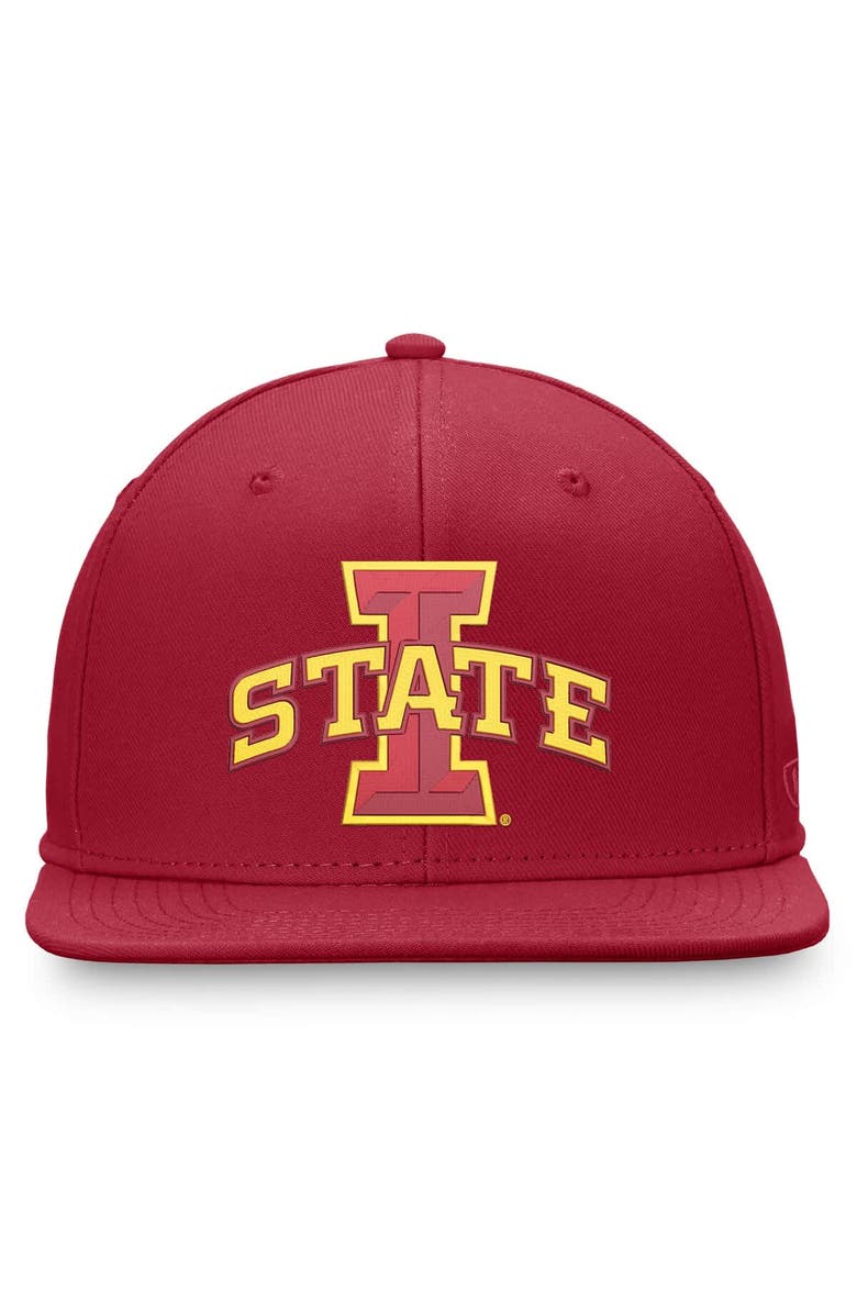 TOP OF THE WORLD Men's Top of the World Cardinal Iowa State Cyclones Fundamental Snapback Hat, Alternate, color, Cardinal