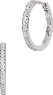 SAVVY CIE JEWELS CZ Huggie Hoop Earrings