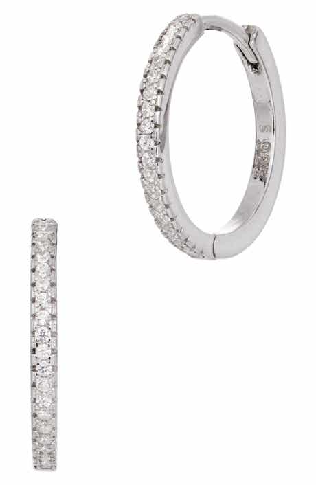 SAVVY CIE JEWELS CZ Huggie Hoop Earrings