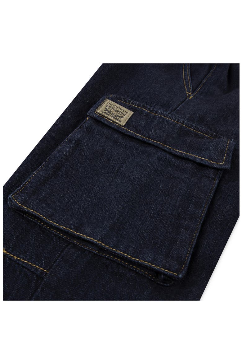 Kids' Denim Cargo Parachute Pants, Alternate, color, TWIN PEAKS