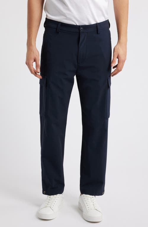 Shop Hugo Boss Boss Perin Stretch Nylon Cargo Pants In Dark Blue