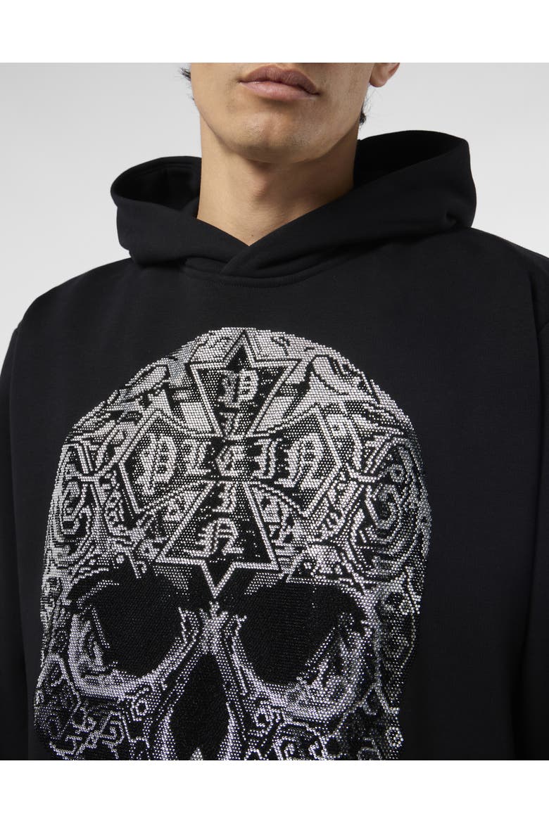 Hoodie Sweatshirt Gothic Skull Men, Alternate, color, black