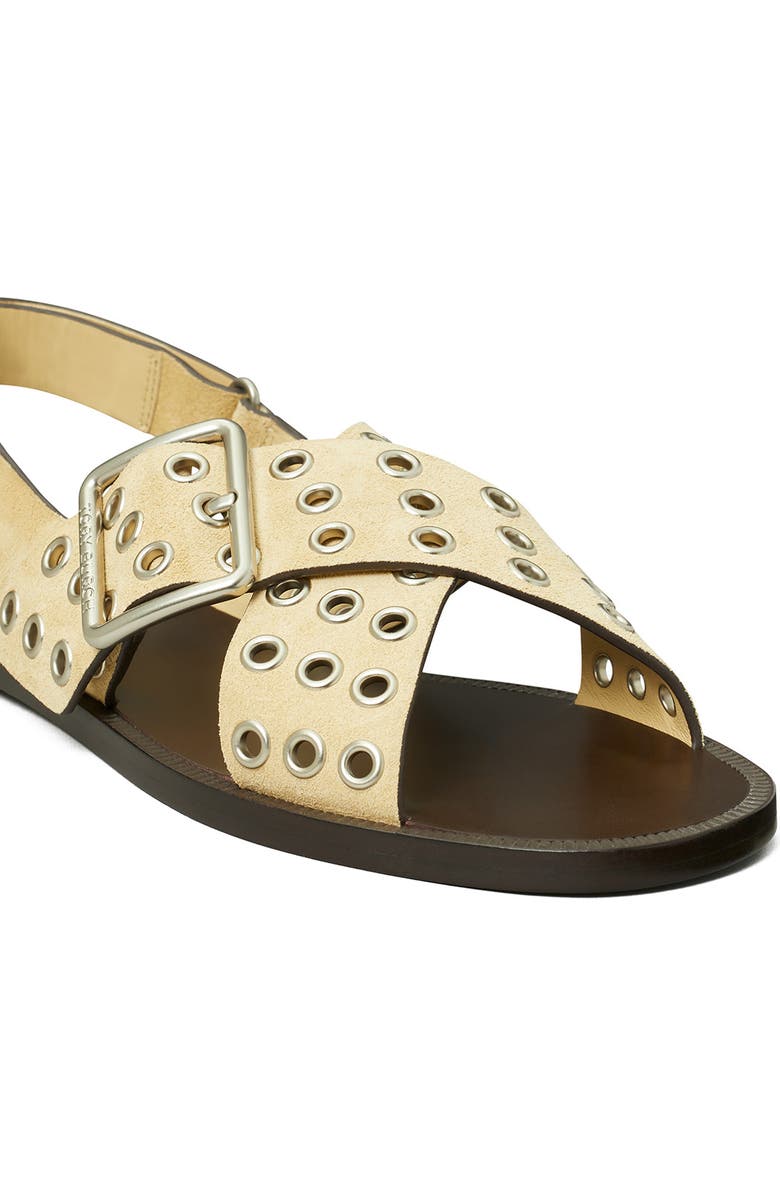 Tory Burch Cross Band Slingback Sandal, Alternate, color, Praline