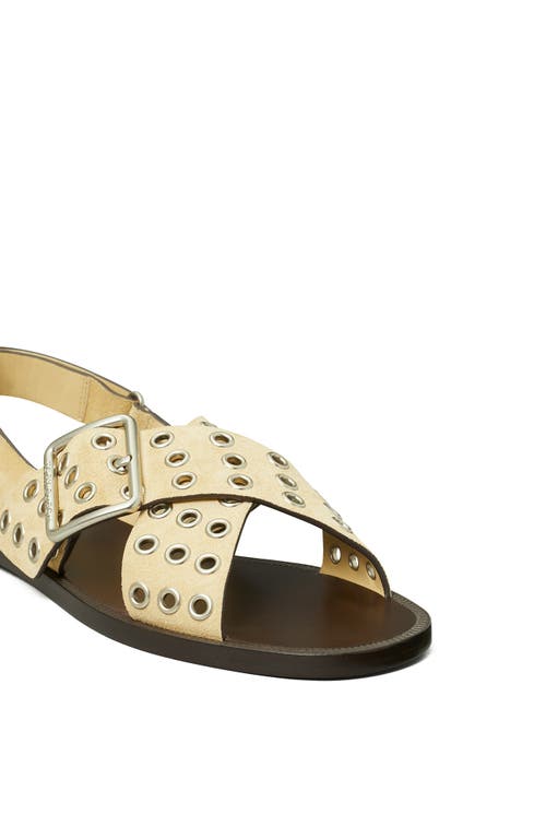 Tory Burch Cross Band Slingback Sandal In Brown