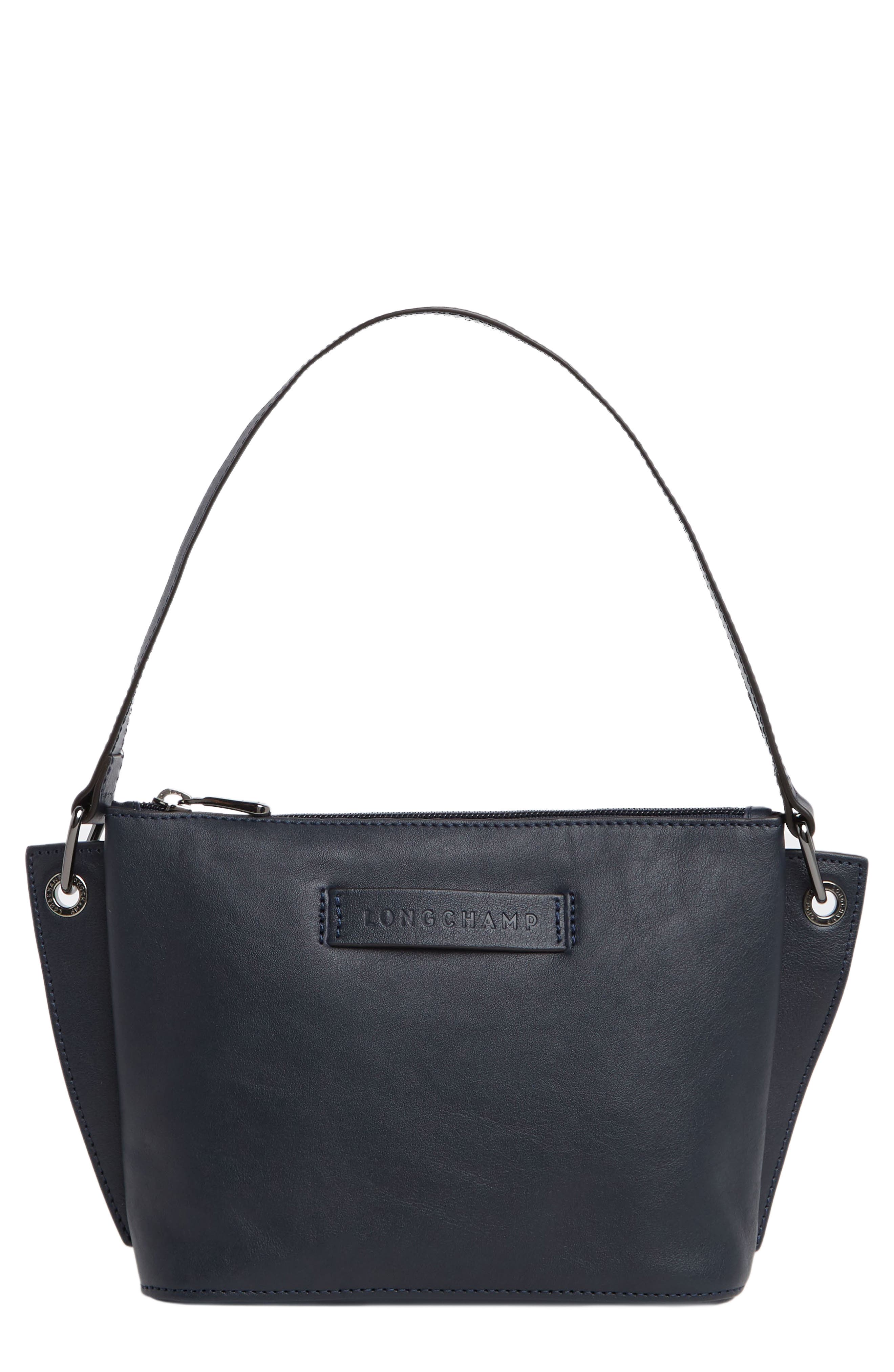 Longchamp 3D Seam Leather Shoulder Bag, Main, color, 