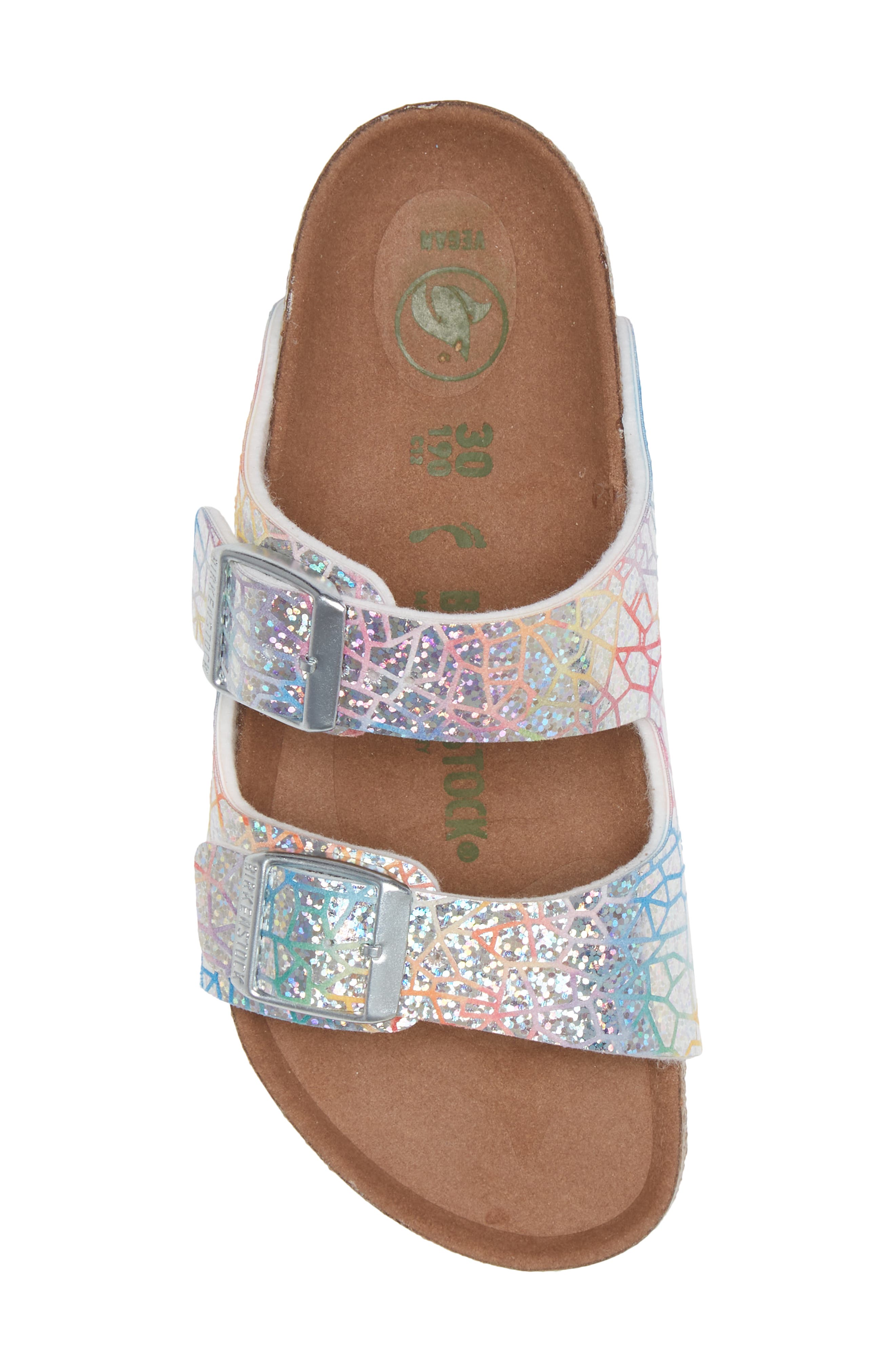 Birkenstock Arizona Glitter Slide Sandal, Alternate, color, 