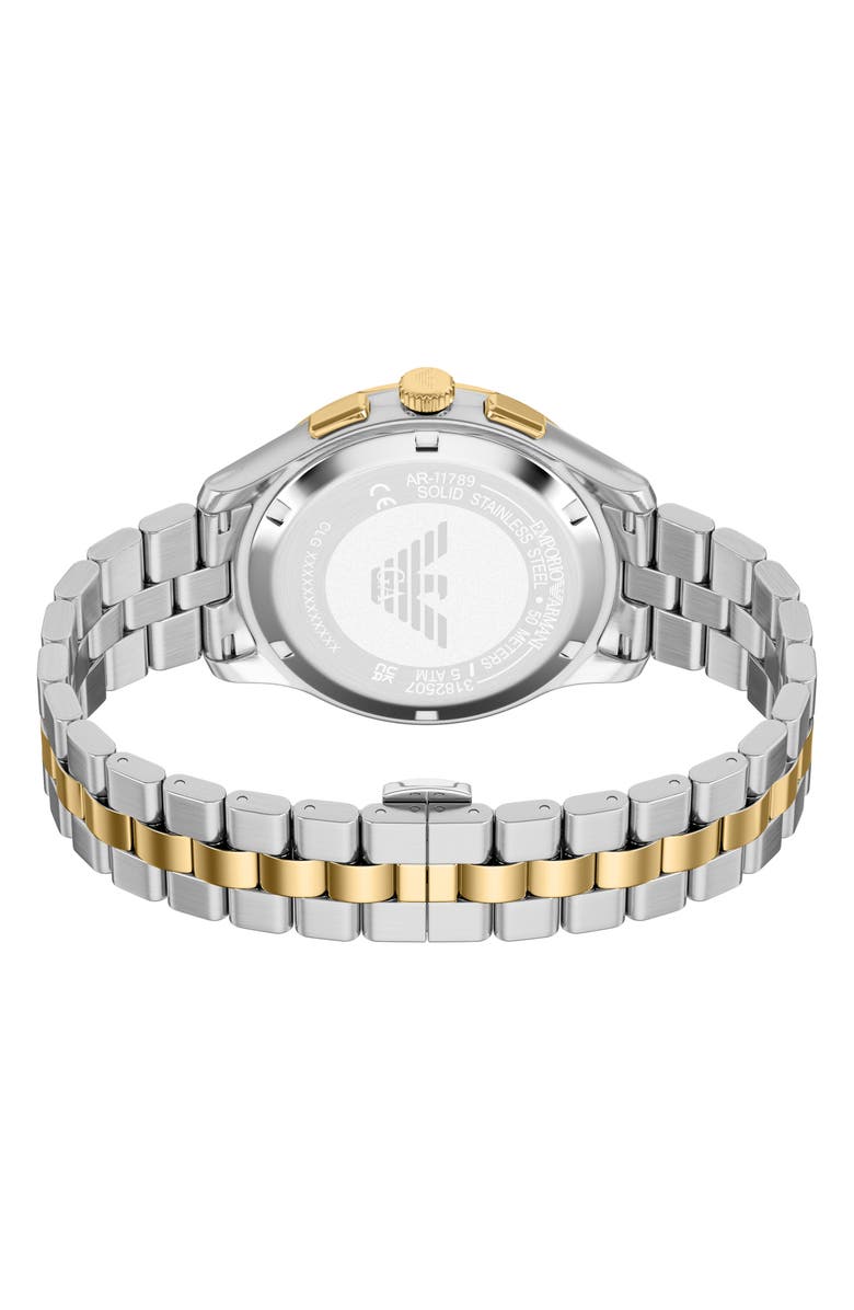 Emporio Armani Chronograph Two-Tone Bracelet Watch Set, 42mm, Alternate, color,