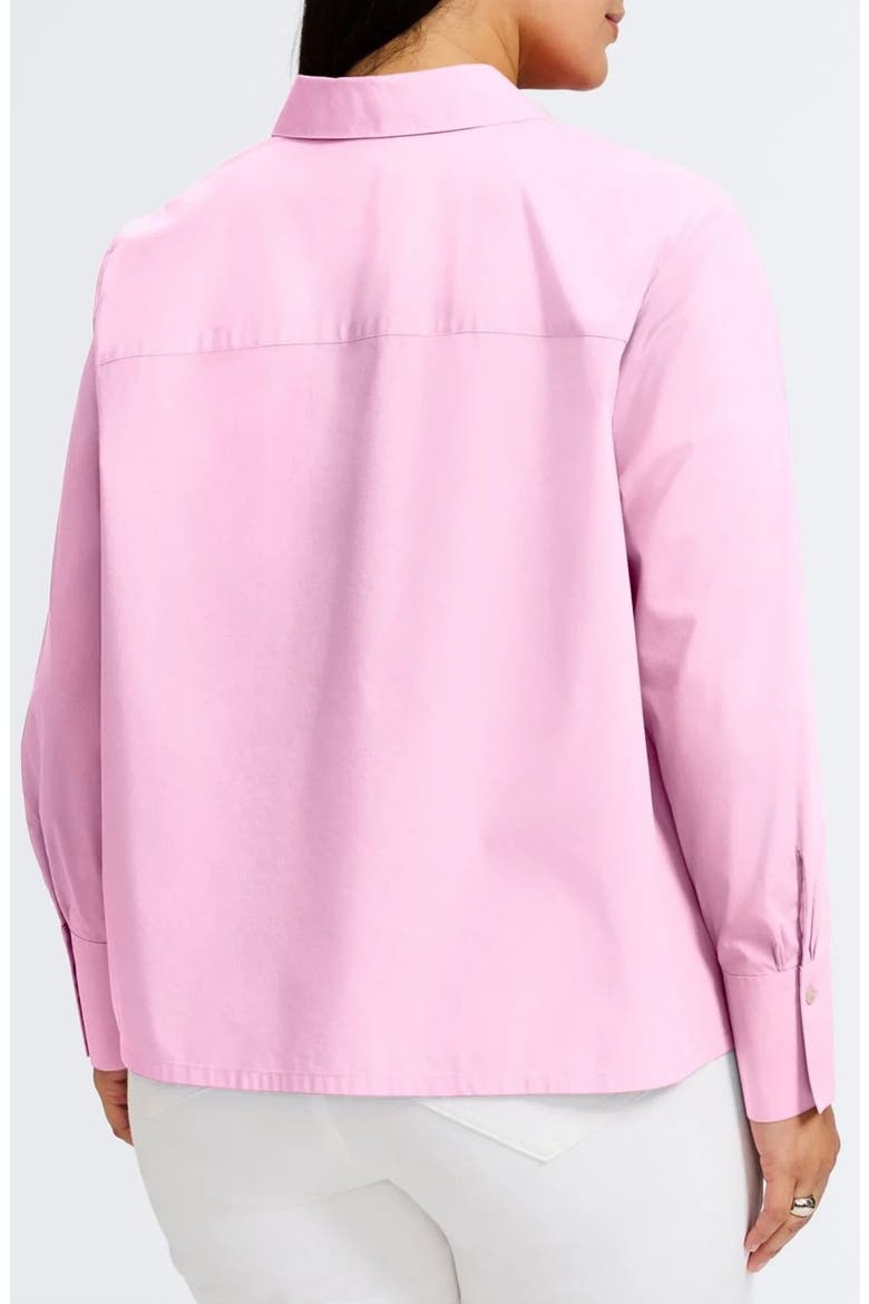 Bella Solid Popover Top, Alternate, color, BUBBLEGUM