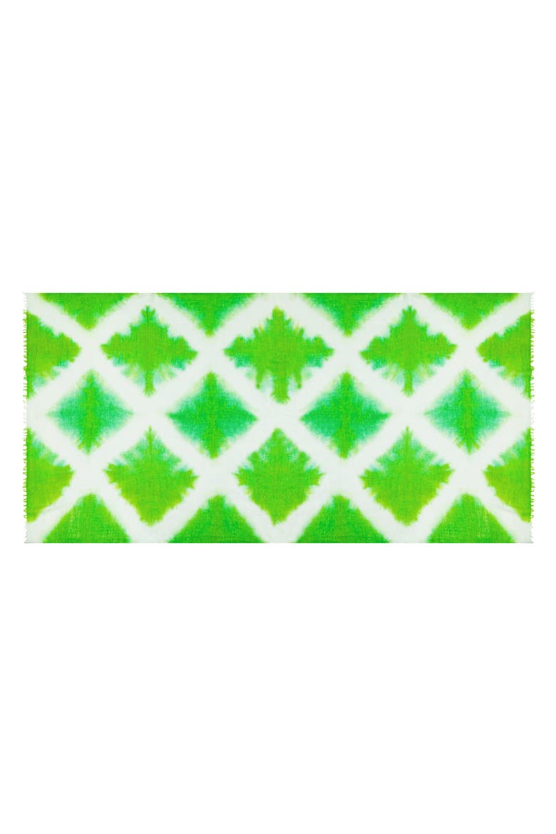 Cashmere Dip Dye Shawl, Alternate, color, Chartreuse Green