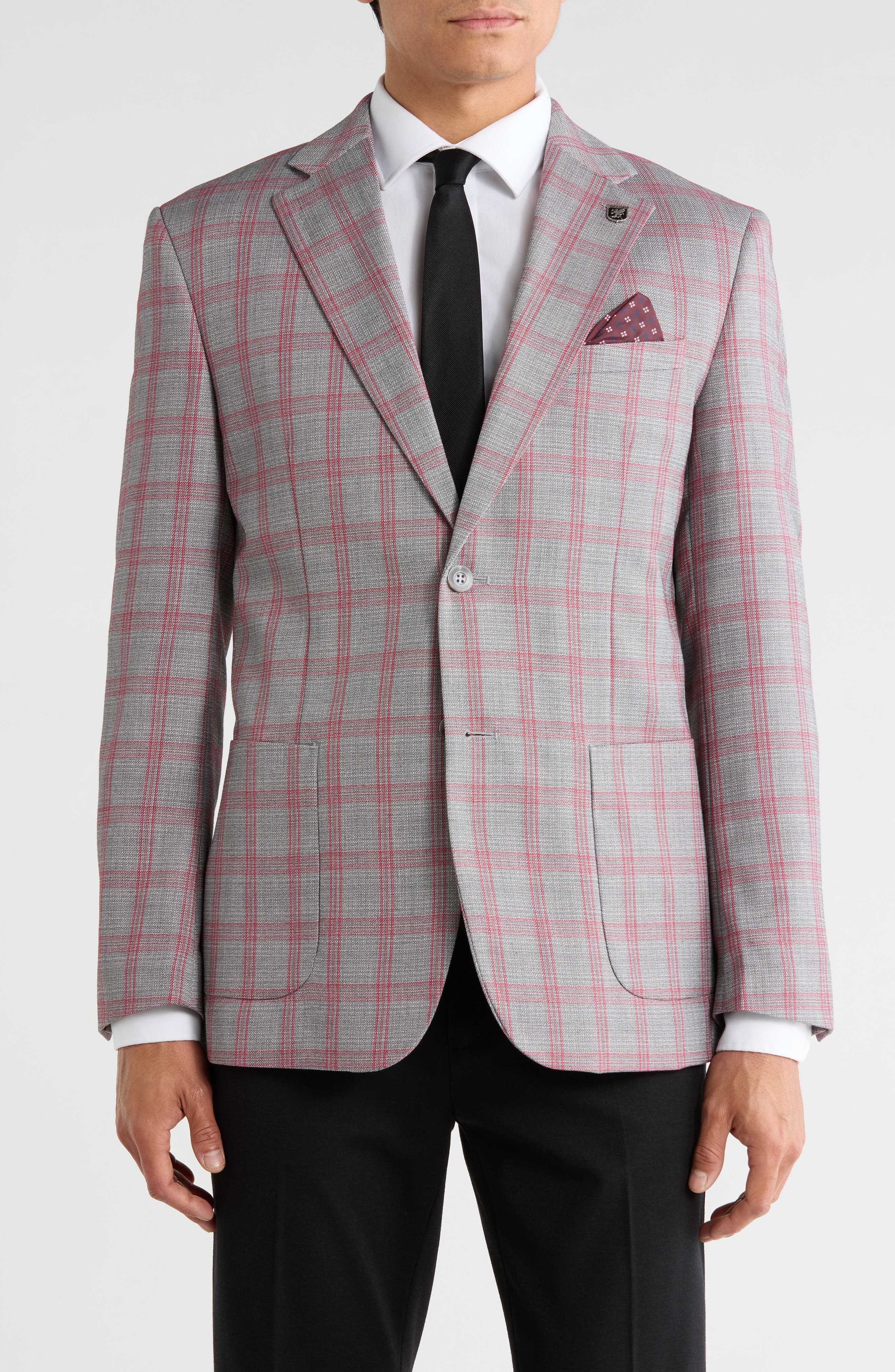 Plaid Two Button Sport Coat