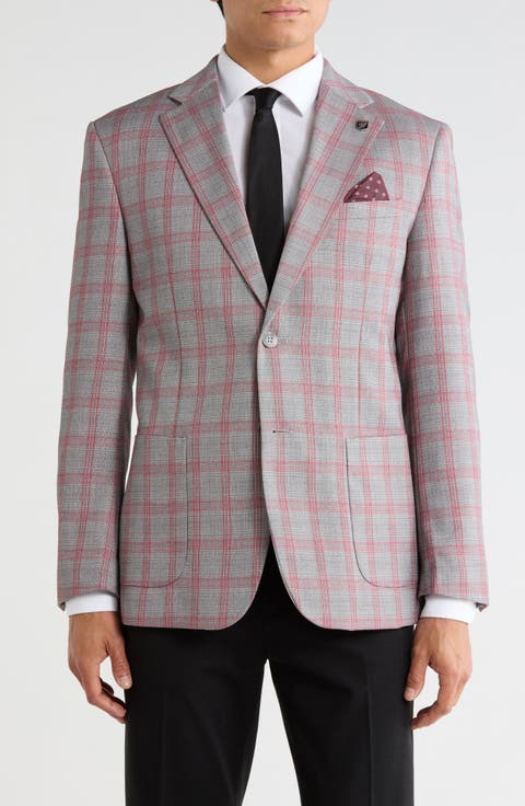 Plaid Two Button Sport Coat