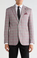 Stacy Adams Plaid Two Button Sport Coat