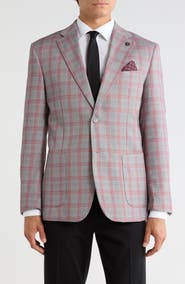 Stacy Adams Plaid Two Button Sport Coat