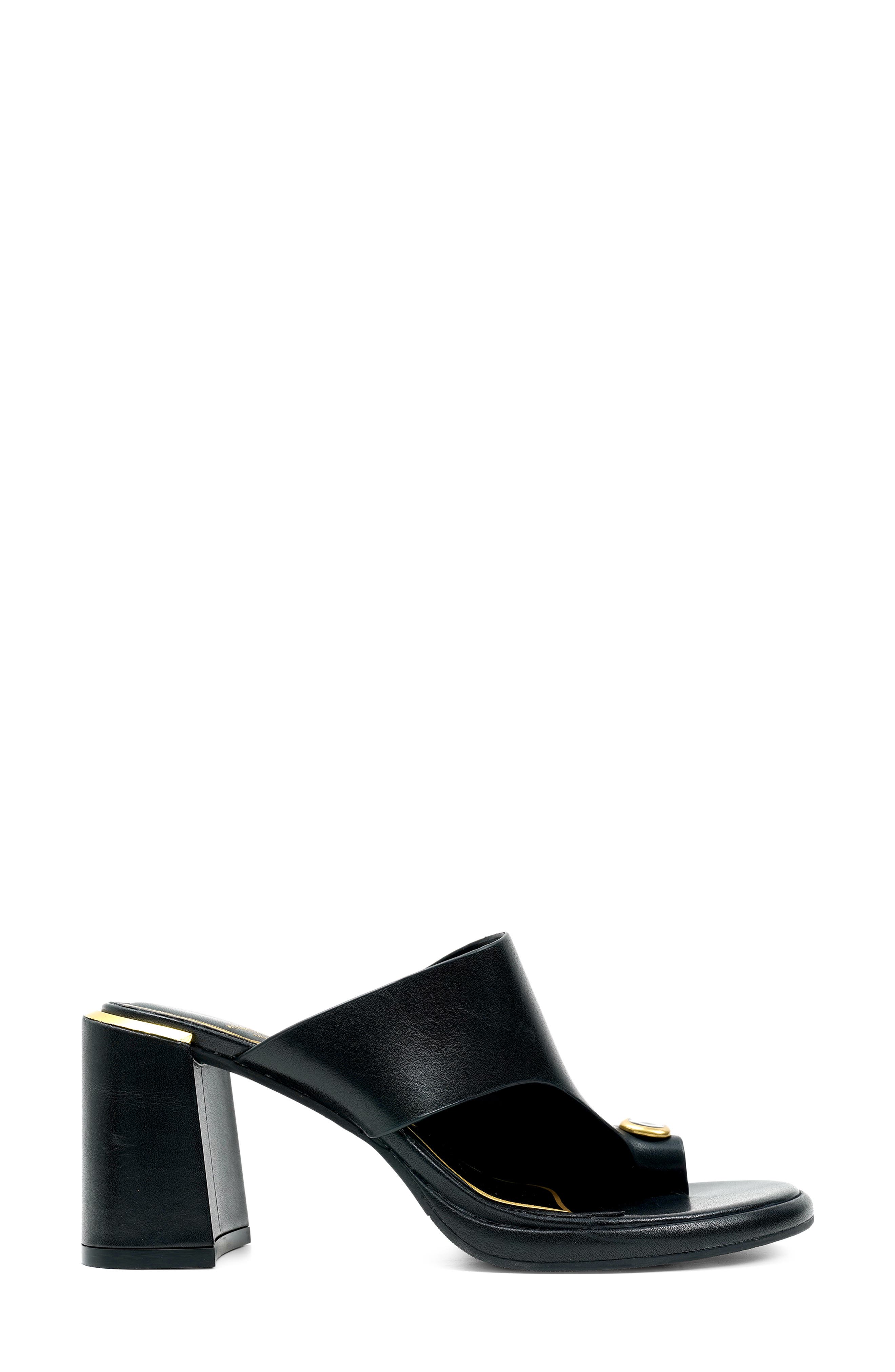 Kenneth Cole Syndika Platform Slide Sandal, Alternate, color, Black Leather
