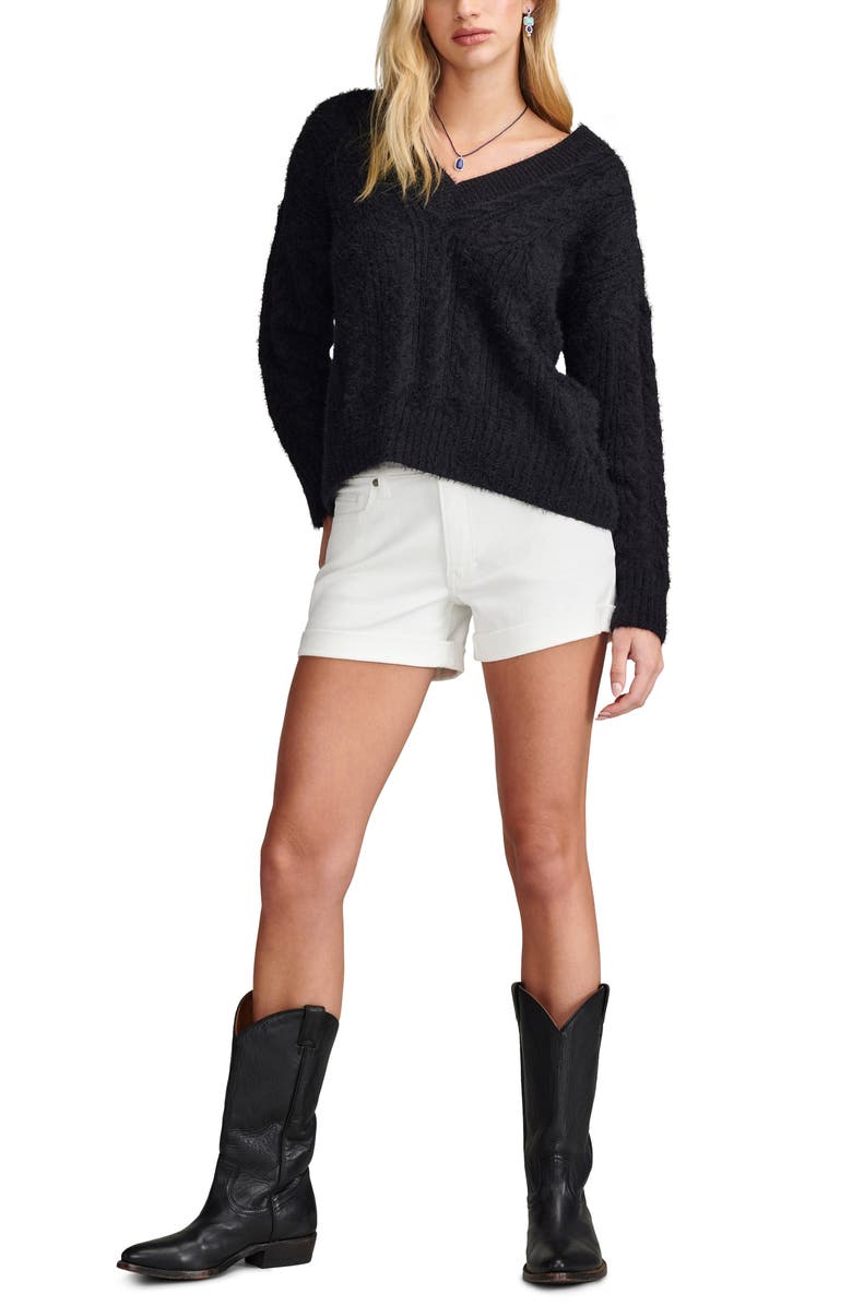 Lucky Brand Ava Mid Rise Shorts, Alternate, color, 