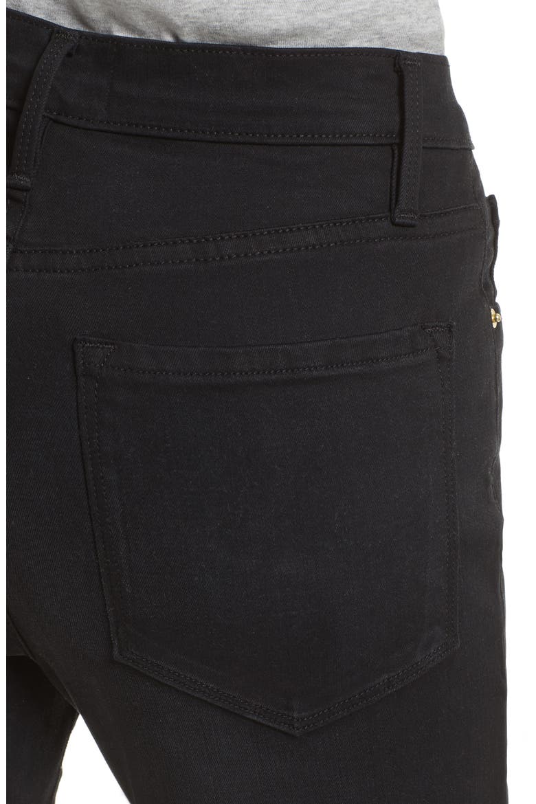 High Waist Skinny Jeans, Alternate, color, NOIR