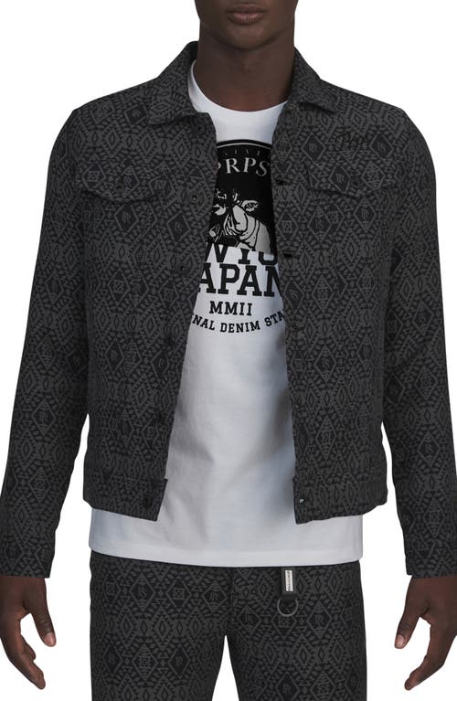 PRPS PRPS KEYSTONE GEO PATTERN COTTON TRUCKER JACKET