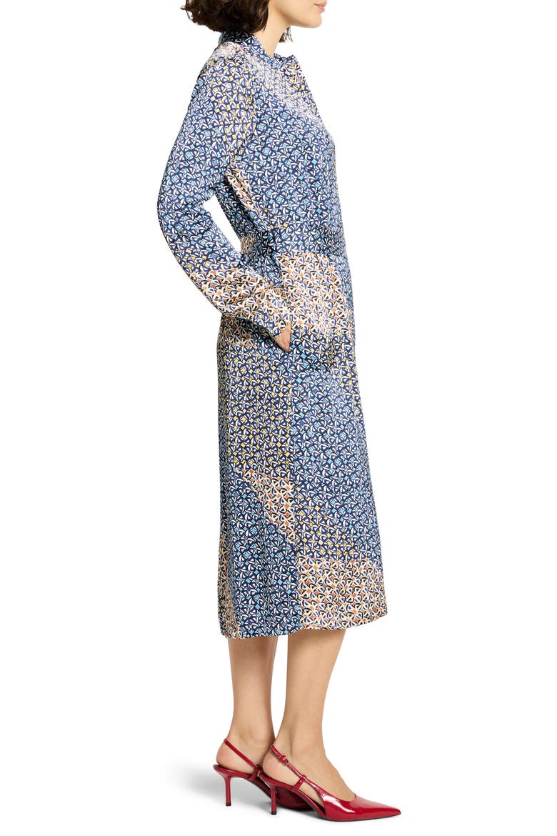 Blair Monogram Long Sleeve Shirtdress, Alternate, color, BLUE MULTI